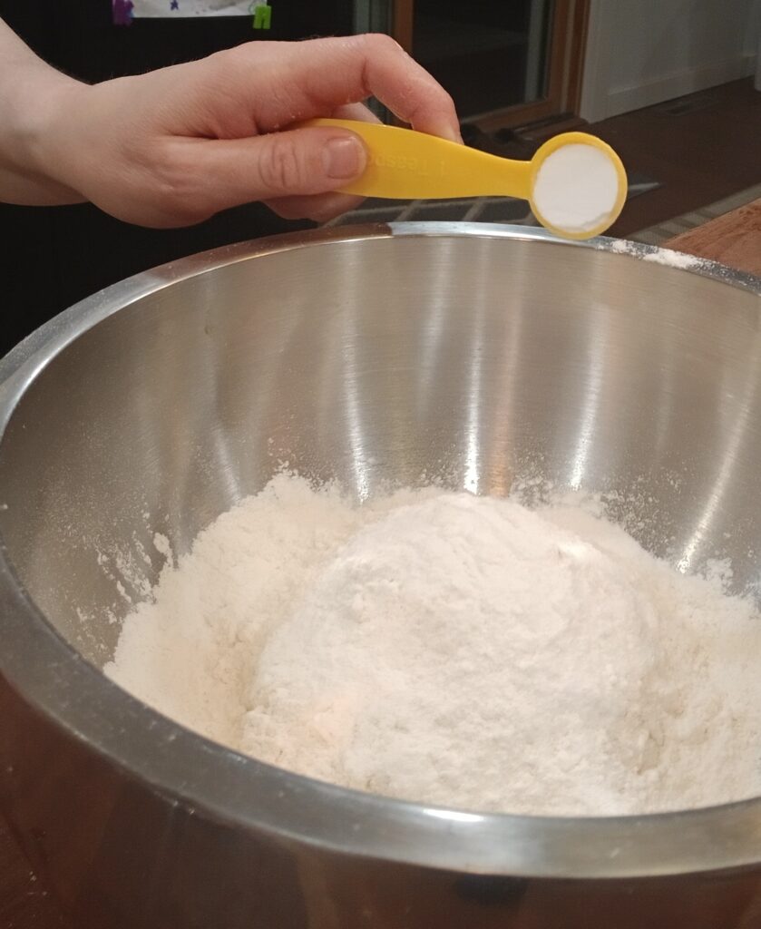 Adding baking powder