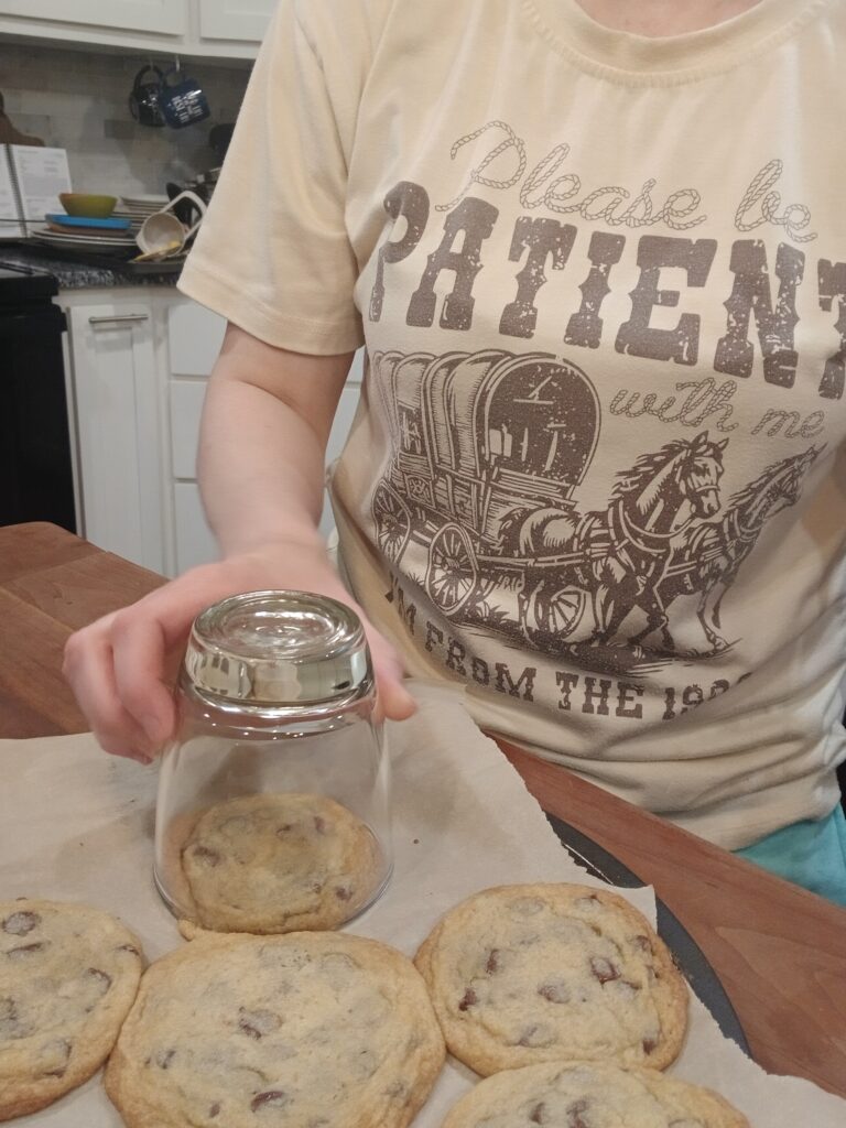 Glass over cookie