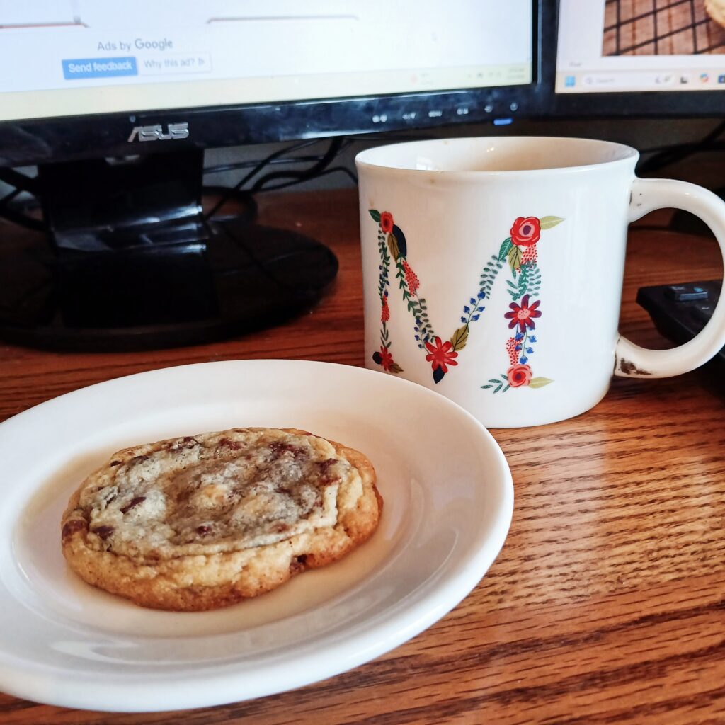 Cup of coffee and a cookie