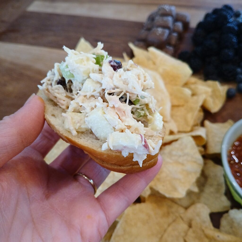 Chicken salad on French bread